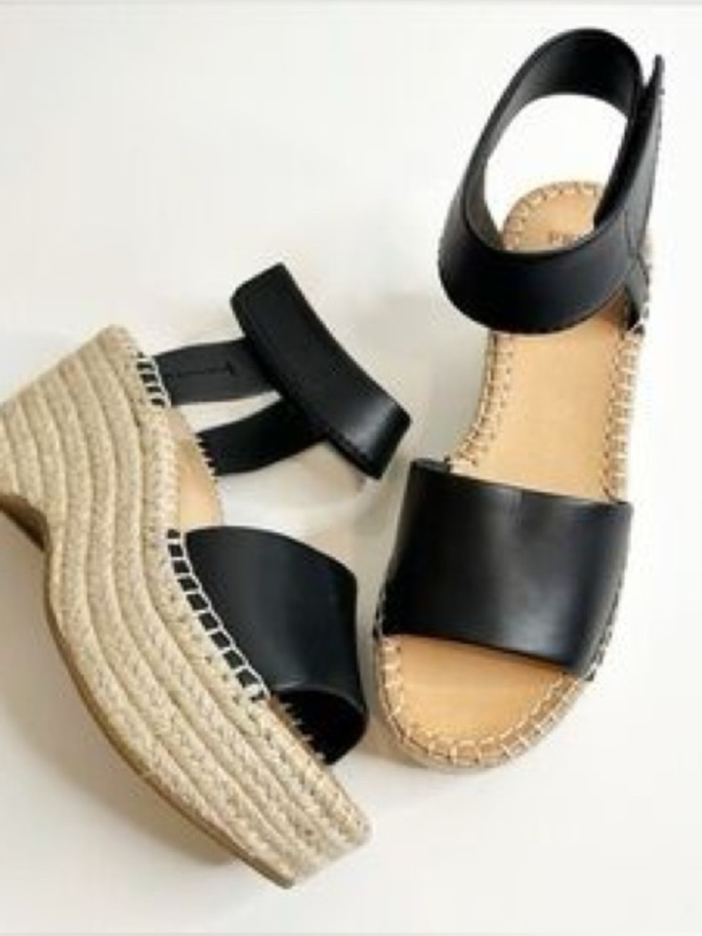 Frye & co black espadrilles size 6.5